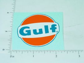 2" Round Gulf Oil Sticker Style 2