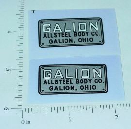 Pair All American Galion Dump Truck Sticker Set