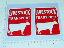 Pair Buckeye/Dunwell Cattle Livestock Trlr Stickers