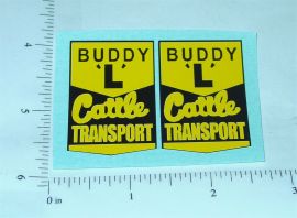 Pair Buddy L Cattle Transport Truck Stickers