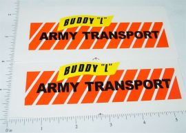 Pair Buddy L Army Transport Truck Stickers