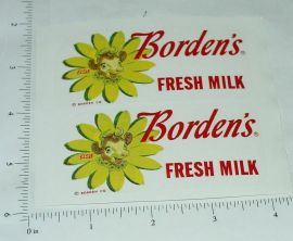 Buddy L Bordens Milk Van Sticker Pair