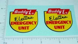 Pair Buddy L Electric Emergency Truck Stickers
