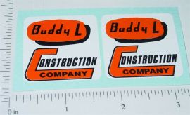 Pair Buddy L Construction Company Stickers