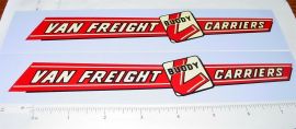 Pair Buddy L Van Freight Lines Sticker Set