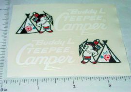 Buddy L Tee Pee Camper Sticker Set