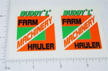 Pair Buddy L Machinery Hauler Semi Truck Stickers Main Image