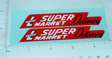 Pair Buddy L Super Market Delivery Truck Stickers Main Image