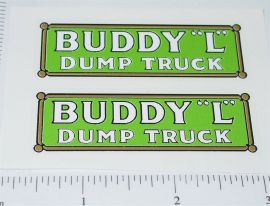 Pair Buddy L Pre-War Dump Truck Sticker Set