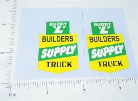 Pair Buddy L Builders Supply Truck Stickers