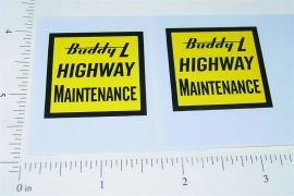 Pair Buddy L Hiway Maintenance Vehicle Stickers