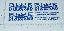 Blue Diamond Dump Truck Sticker Set