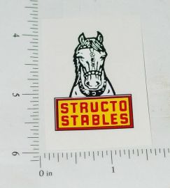 Structo Stables Small Horse Trailer Rear Door Replacement Sticker