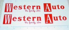 Pair Structo Western Auto Semi Trailer Stickers
