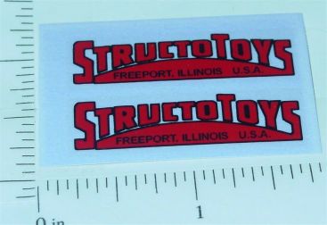 Pair Structo Red/Black Replacement Door Stickers Main Image