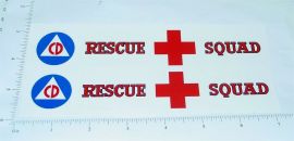 Pair Tonka Rescue Squad Box Van Stickers