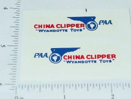 Wyandotte China Clipper Airplane Sticker Set