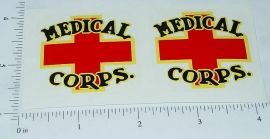 Pair Wyandotte Medical Corps Truck Sticker Set