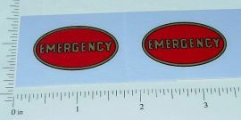 Pair Keystone Trucks Emergency Oval Stickers