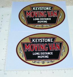 Pair Keystone Moving Van Rear Box Stickers