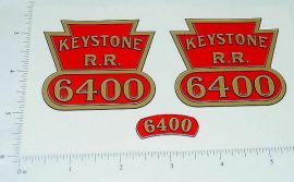 Keystone Ride On #6400 Locomotive Sticker Set