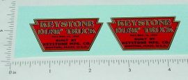 Pair Keystone Pre-War Dump Truck Sticker Set
