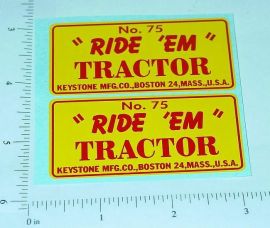 Pair Keystone Ride Em Tractor Sticker Set
