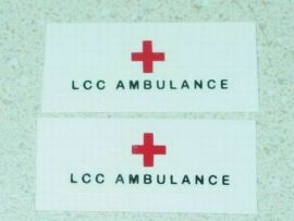 Pair Matchbox Bedford Ambulance Replacement Stickers