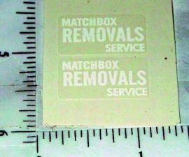 Pair Matchbox Removals Van Replacement Stickers 1