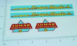 Marx Lumar Scraper Hauler Vehicle Sticker Set