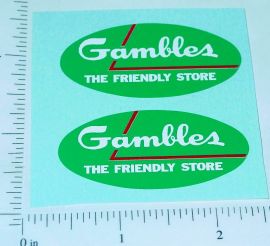 Pair Nylint Ford Econoline Gambles Pickup Stickers