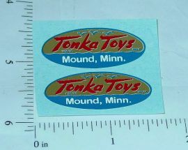 Pair 1956 to 1957 Tonka Logo Stickers
