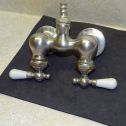 Vintage Central Cleveland Brass Faucet, Porcelain Hot Cold Handles, Claw Tub Alternate View 5
