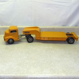 Vintage Smith Miller Fruehauf Low Boy Semi Truck +Trailer, Toy Vehicle, Smitty