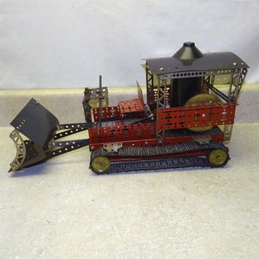 Vintage Steam Dozer Scoop Toy, Erector Set Style Hand Assembled