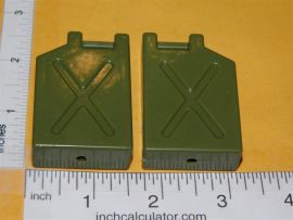 Pair Injection Mold Plastic Gasoline Cans for Tonka Army Jeep & Others