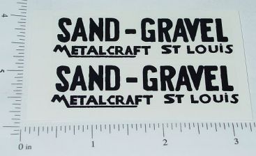 Pair Black Metalcraft Sand and Gravel Dump Truck Stickers Main Image