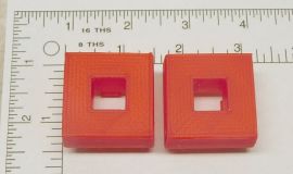 Tonka Turbo Diesel 3D Printed Red Flasher Lights 2, Replacement Toy Part