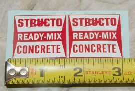 Structo Ready Mix Cement Truck Replacement Stickers