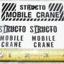 Structo Mobile Crane Construction Truck Replacement Stickers Main Image