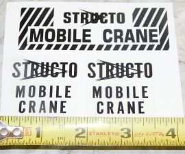 Structo Mobile Crane Construction Truck Replacement Stickers