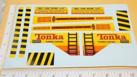 Tonka Turbo Diesel Wrecker Tow Truck Replacement Sticker Set