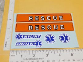 Nylint Chevy Ambulance/Rescue Squad Truck Replacement Stickers