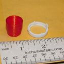 Single Nylint 3D Print Red Flasher + White Bezel Replacement Toy Part Alternate View 2