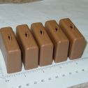 Set/5 Tonka Brown Airport Tug Suitcase/Luggage Replacement Toy Part Main Image