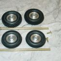 Cox Thimble Drome Champion Pusher Wheel/Tire/Axle Replacement Part Set Alternate View 1