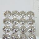 Set of 16 Zinc Plated Tonka Round Hole Hubcaps Toy Parts, Semi Trucks Alternate View 1