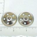 Set of 2 Zinc Plated Tonka Round Hole Hubcap Toy Part Main Image