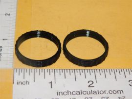 Pair Black Lesney Matchbox Bulldozer Replacement Tracks Toy Part