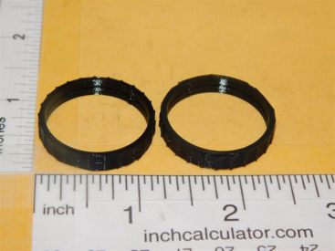 Pair Black Lesney Matchbox Bulldozer Replacement Tracks Toy Part Main Image